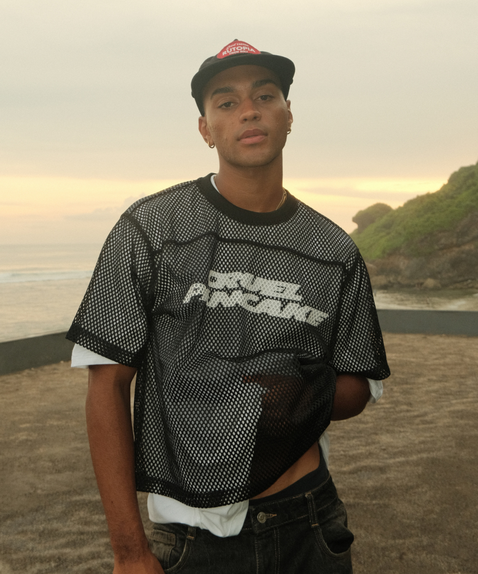 T-shirt mesh noir