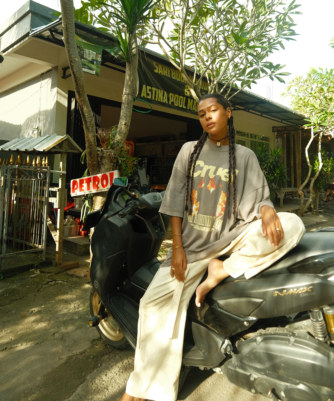 T-shirt You always gris