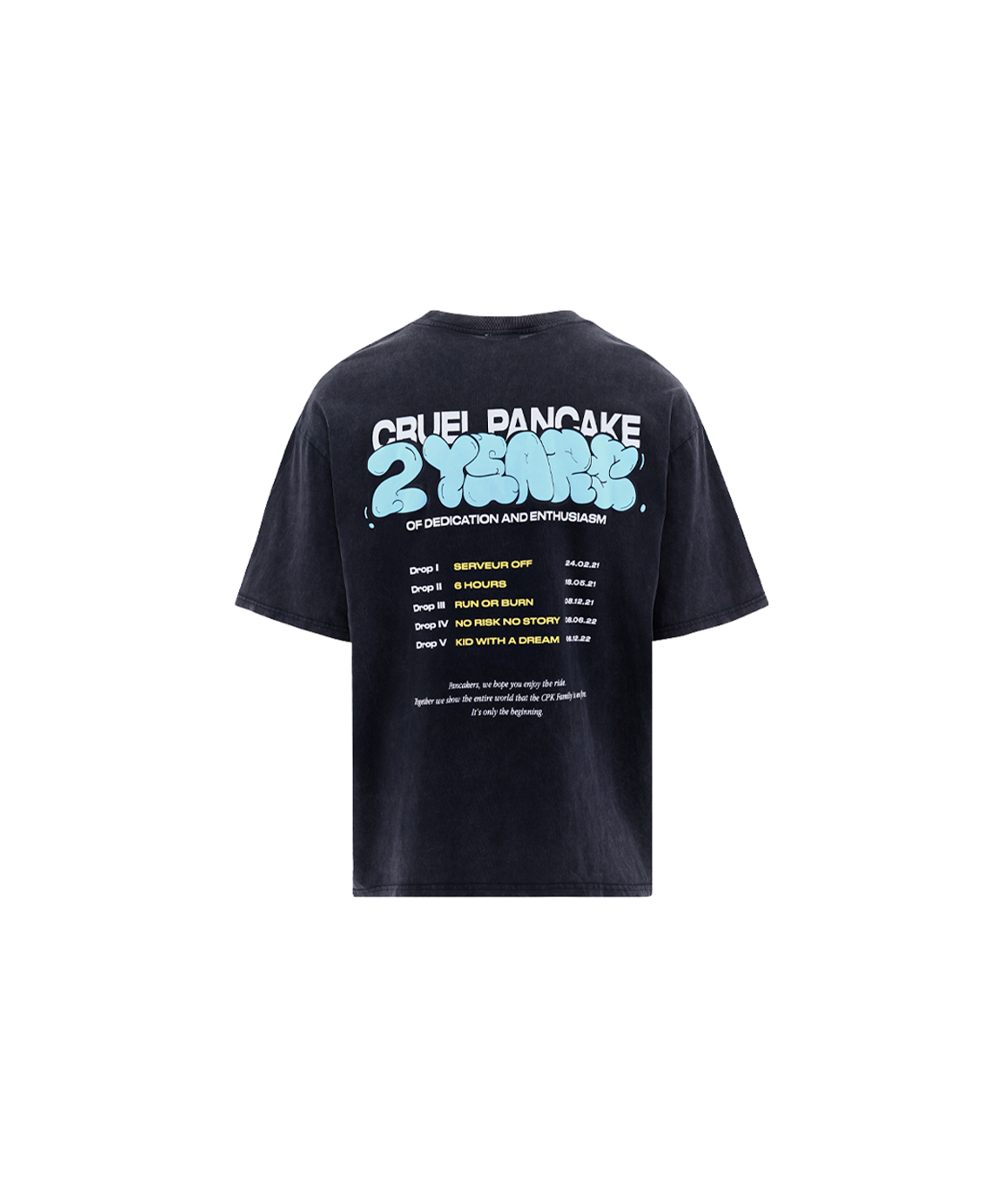 Grey washed party tee