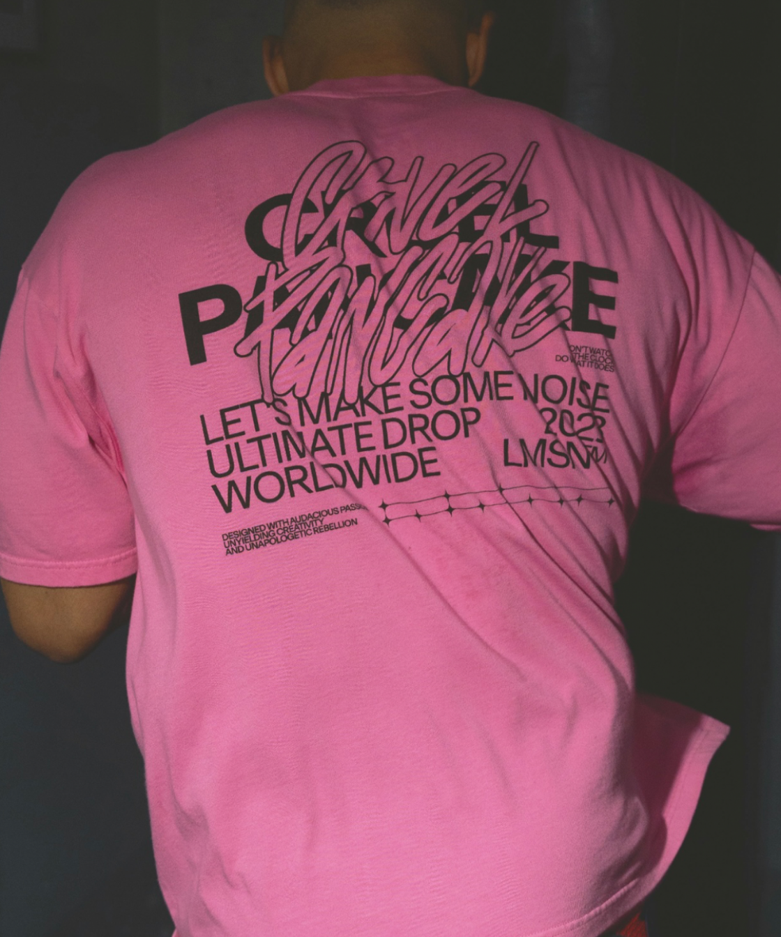 Let's make some noise t-shirt - pink fade out