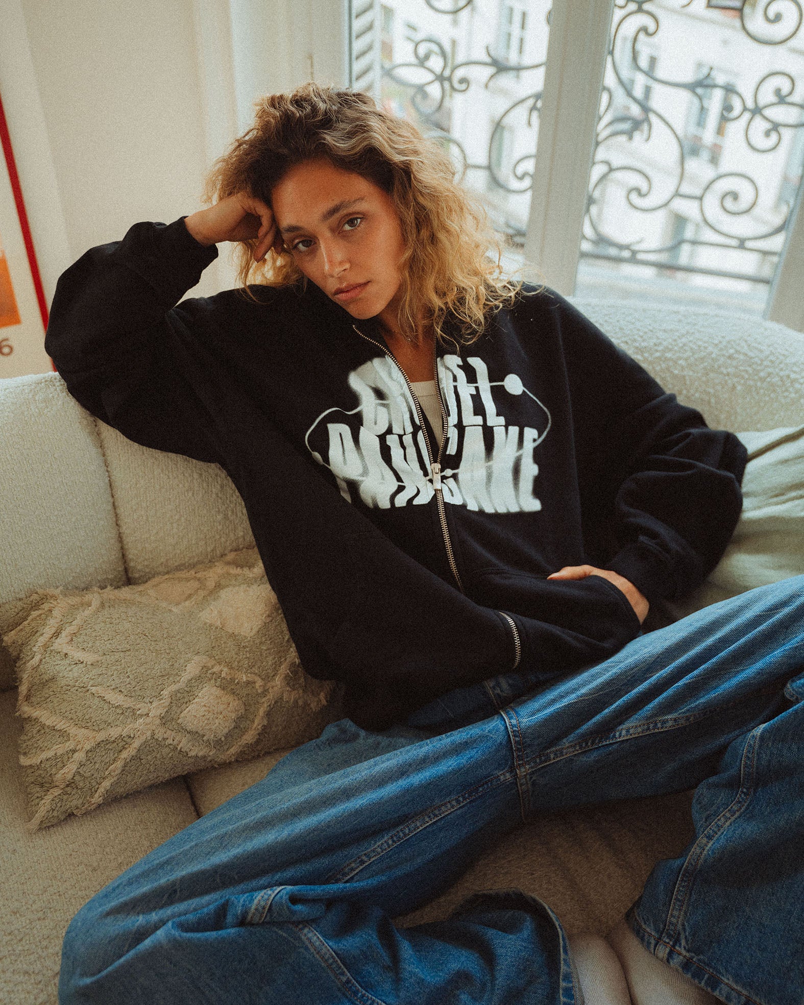 Hoodie Zip noir