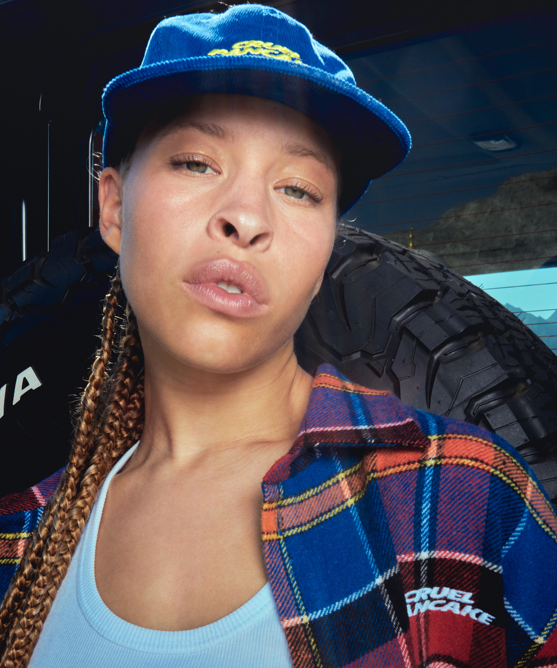 Velvet cap (blue)