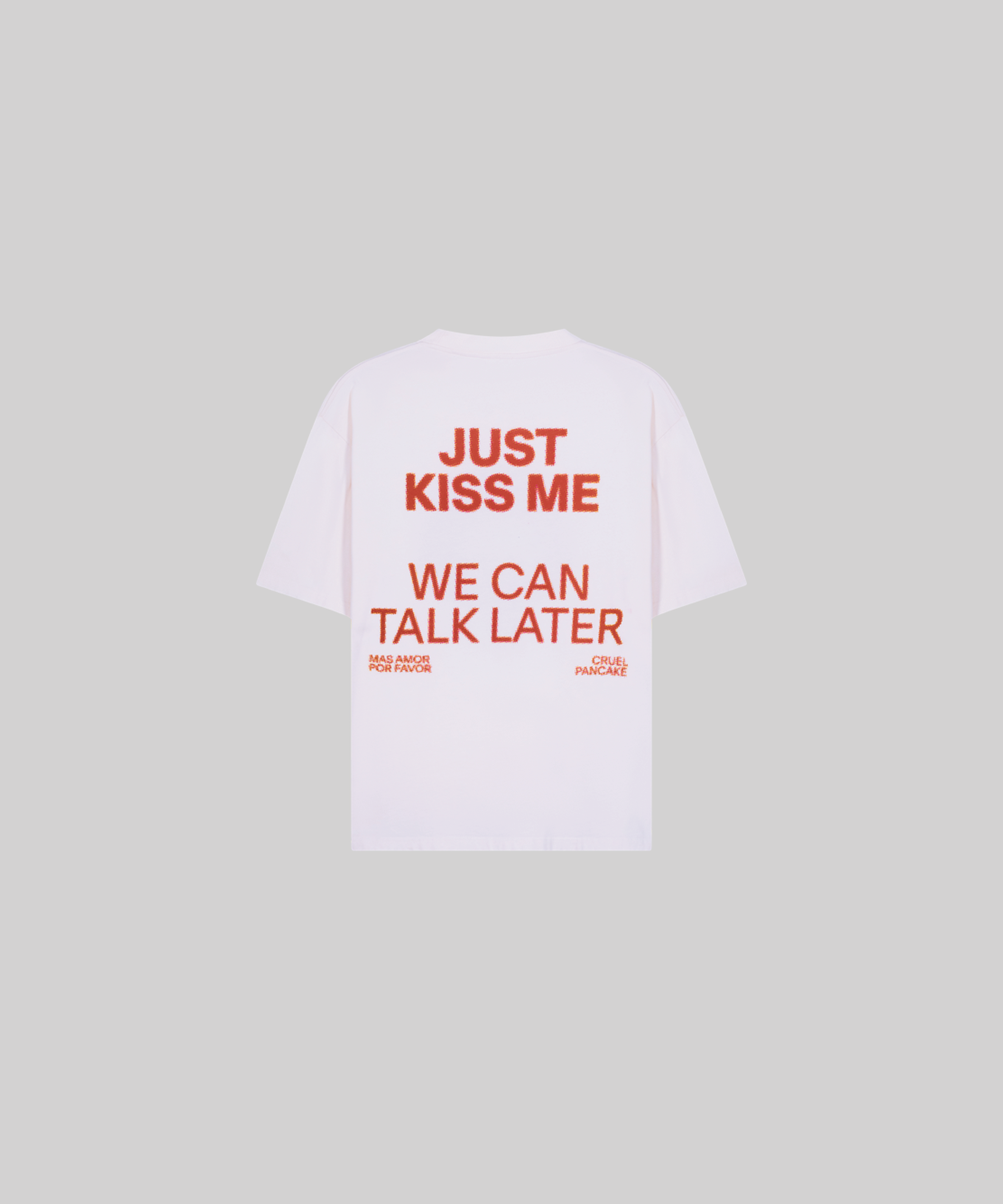 T-shirt Kiss Me blanc cassé