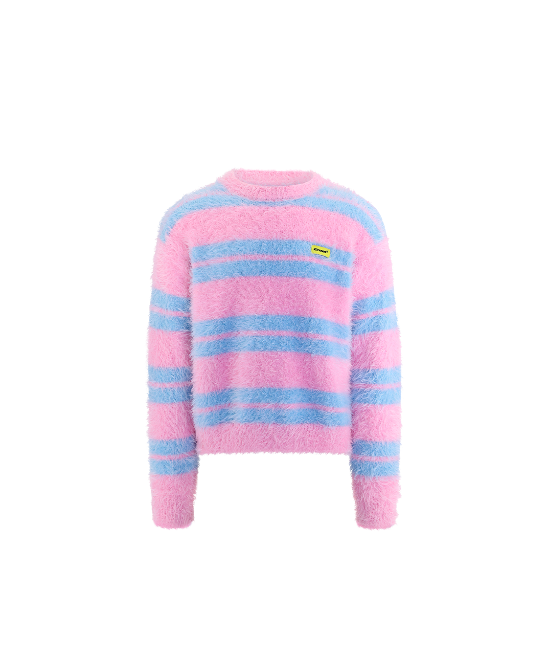 Pink fluffy knit sweatshirt (light)