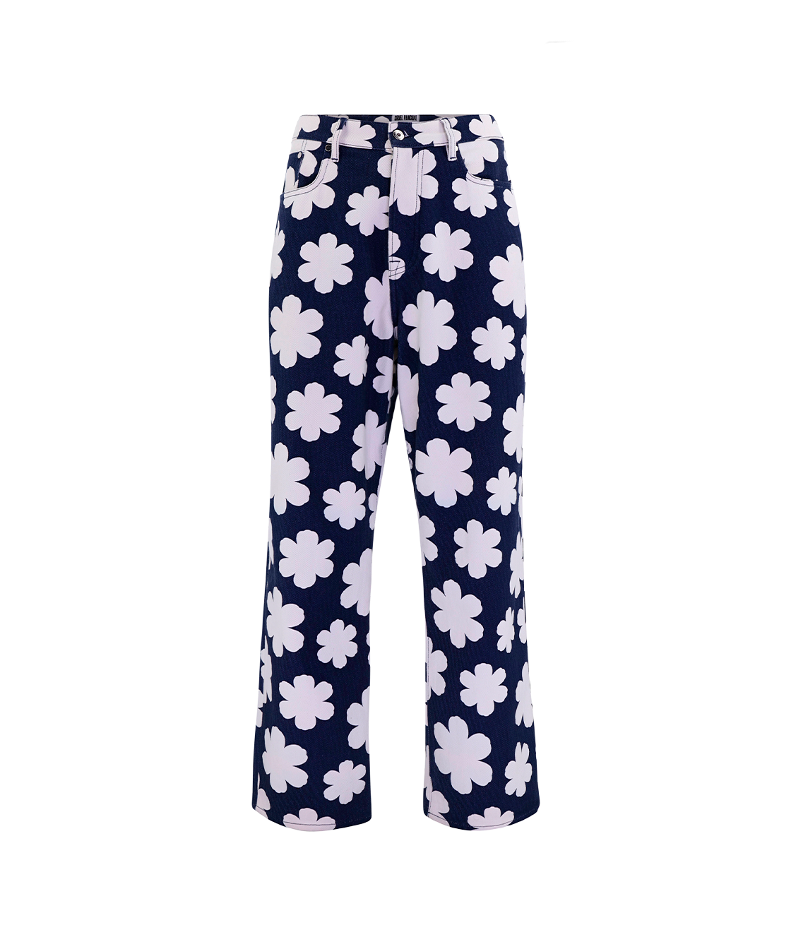 "Flowers" denim pants