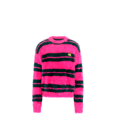 Fluffy pink knit sweat (dark)