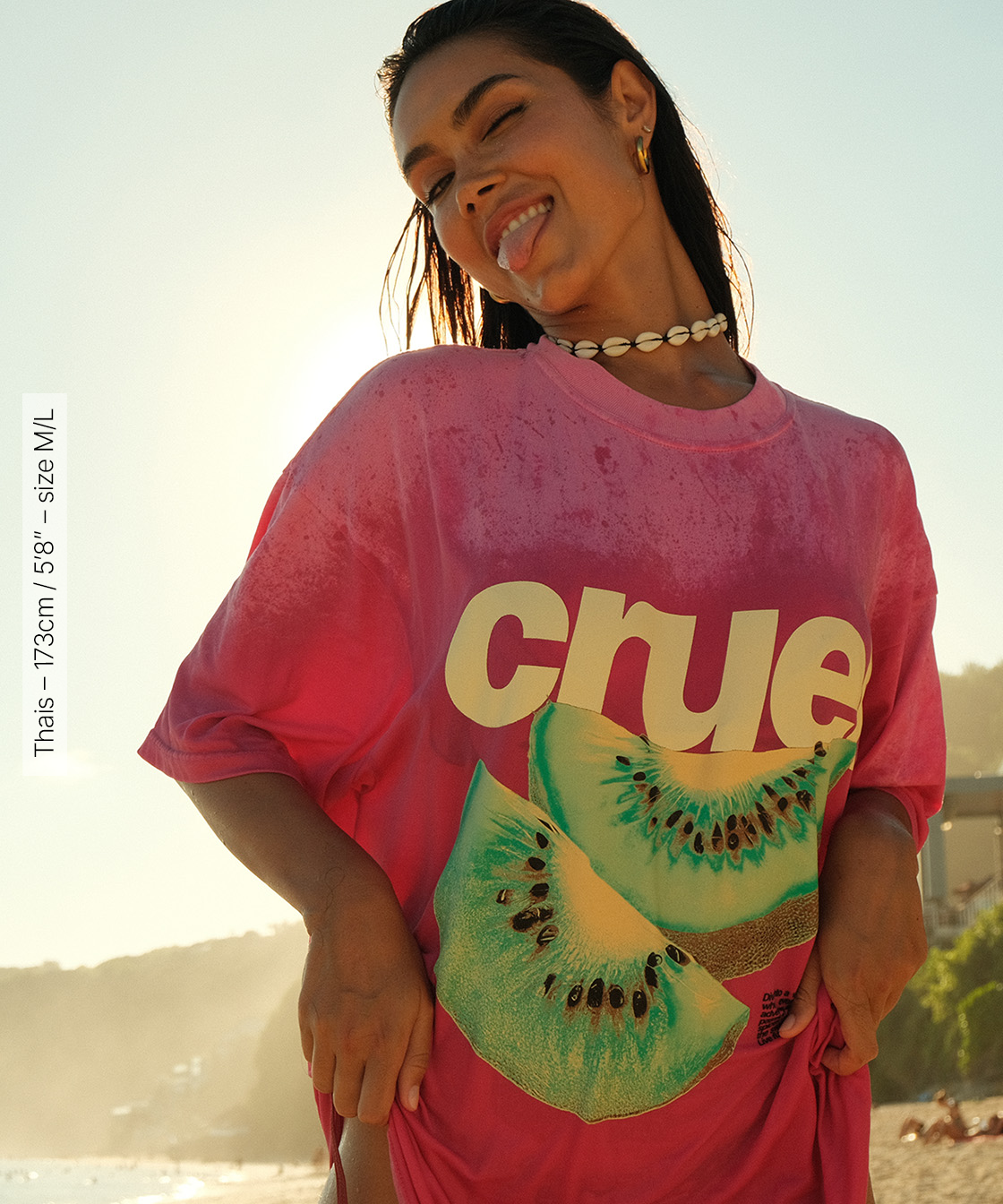 T-SHIRT ROSE KIWI
