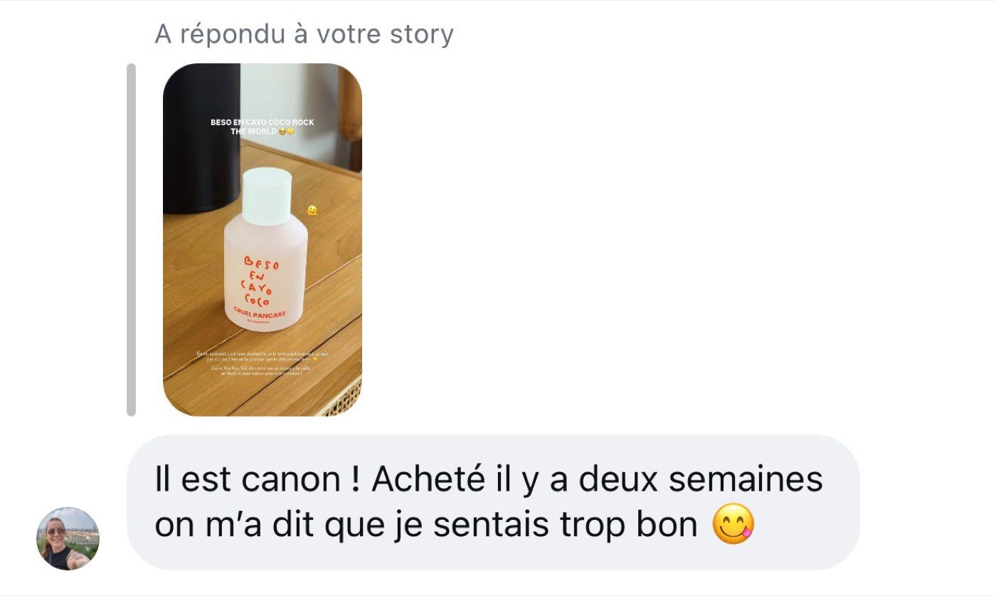 Avis cliente parfum Beso en Cayo Coco : Il est canon, acheté il y a deux semaines on m'a dit que je sentais trop bon