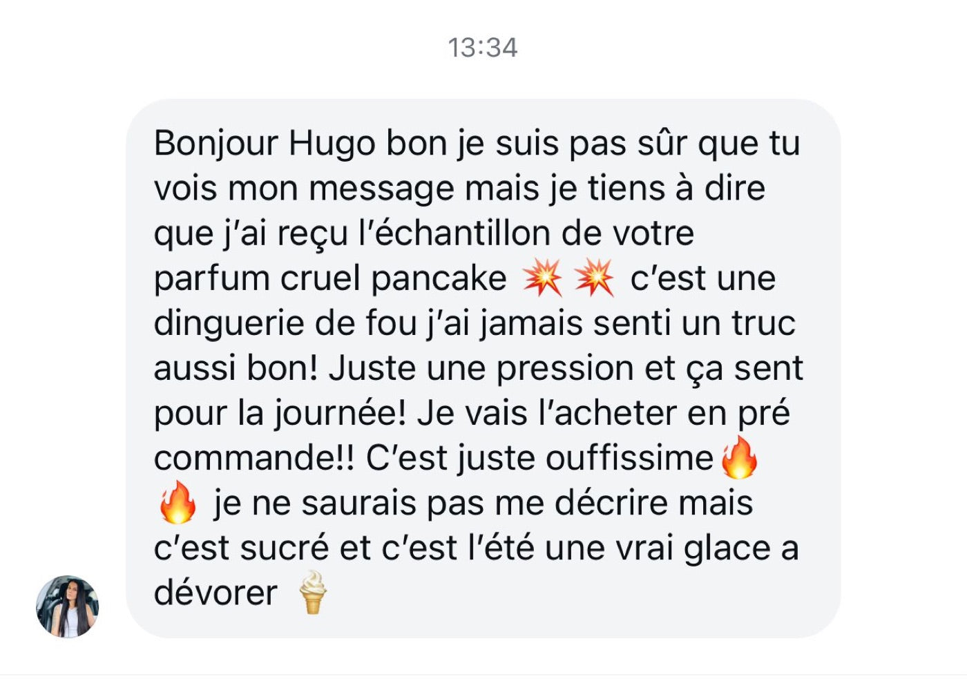Avis cliente parfum Beso en Cayo Coco : C'est une dinguerie de fou, j'ai jamais senti un truc aussi bon, c'est l'été une vraie glace à dévorer